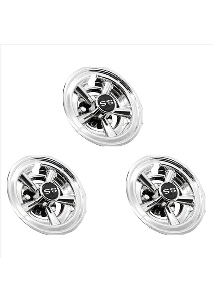 3pcs 8inch Ss Golf Arabası Tekerleği Kapakları 5 Konuşulmuş Tasarım Hub Kapağı Için Golf Arabaları Için Kulüp Arabası Ezgo Yamaha (Yurt Dışından)
