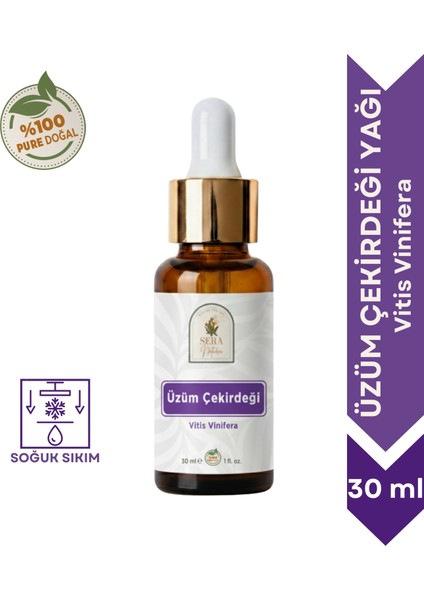 Üzüm Çekirdeği Yağı 30 Ml. %100 Saf
