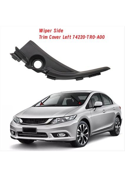 1paır Ön Taraf Kaplı Ön Cam Silecek Motor Kapağı Trim 74210-TR0-A00 74220-TR0-A00 Honda Civic Için 12-15 74210TR0A00 (Yurt Dışından) indirimleri