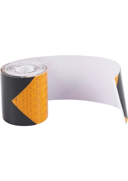 2 Inç X10FT 3 Metre Gece Yansıtıcı Güvenlik Uyarı Bant Şeridi Çıkartması Siyah Sarı (Yurt Dışından)