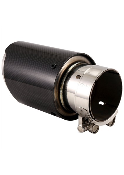 Araç Parlak Karbon Fiber Egzoz Uçu 63-89MM Evrensel Araba Egzoz Boru Modifikasyonu Kuyruk Boğaz Klipsi Kuyruk Borusu (Yurt Dışından)