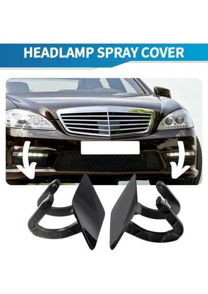 1 Çift Ön Tampon Far Sprey Kapağı Ön Tampon Yıkama Kapağı Mercedes Benz S-Serisi W221 2218801305 2218801405 (Yurt Dışından) fırsatları