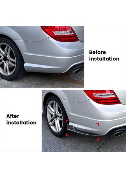 Araba Arka Tampon Dudak Difüzör Splitter Winglet Apron Spoiler Mercedes Benz W204 Amg Hattı 2008-2014 Parlak Siyah (Yurt Dışından) indirimleri