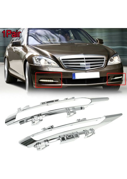 Sis Işığı Döşeme Seti Gündüz Koşu Lambası Ön Trim Mercedes Benz W221 S550 S600 S65 2010-2013 2218852723 221852823 (Yurt Dışından) modelleri