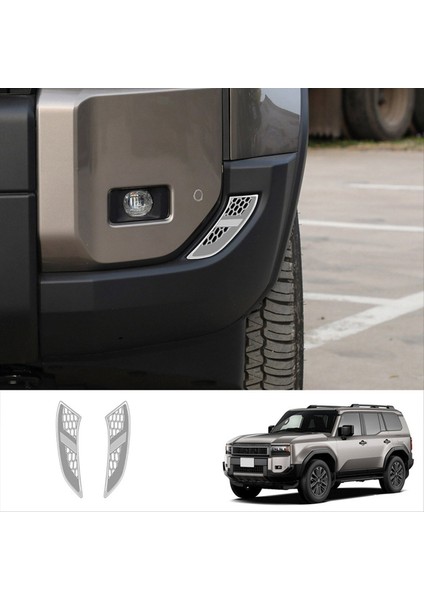 Araba Ön Sis Lambası Alt Kapak Sis Lambası Toyota Prado LC250 2024 Gümüş Için Alt Izgara Trim Kapak (Yurt Dışından) fırsatları