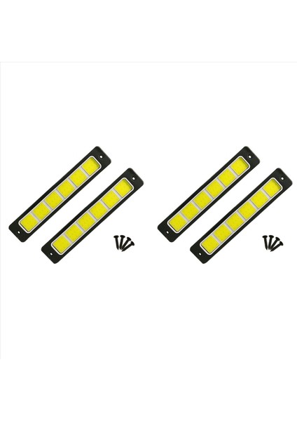 4pcs Süper Parlak LED Gündüz Koşu Işıkları Araba Sürüş Sis Lambası Su Geçirmez Esnek Drl Koçanı LED Şerit 190X35MM 12V (Yurt Dışından)