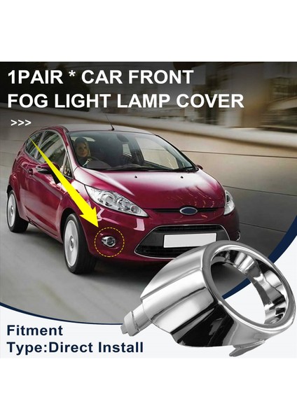 Araba Ön Sis Lambası Kapağı Sisli Çerçeve Çerçeve 8A61-15A223AB 8A61-15A222AB Ford Fiesta 2008-2012 Için (Yurt Dışından) fırsatları