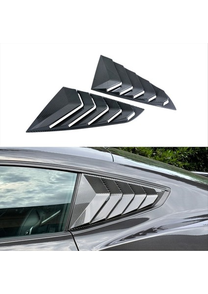 Araba Arka Yan Pencere Panjur Kapağı Ford Mustang S650 Gt 2024 Aksesuarlar Karbon Fiber (Yurt Dışından) modelleri