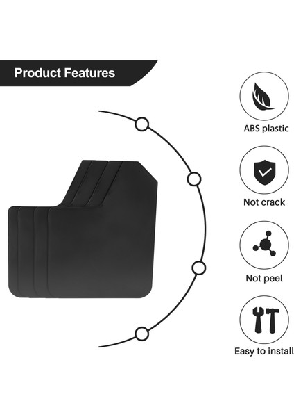 4pcs Araba Toplama Kamyonu Için Evrensel Çamur Fleps Çamurlu Çamurluklar Vida ile Sıçrama Korumaları (Yurt Dışından) modelleri