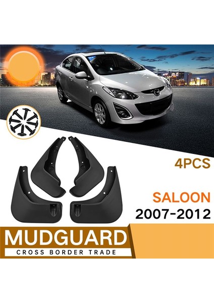 4pcs Mazda 2 Saloon 2007-2012 Çamurluk Çamur Fleps Guard Splash Flep Mudguard Aksesuarları (Yurt Dışından) modelleri