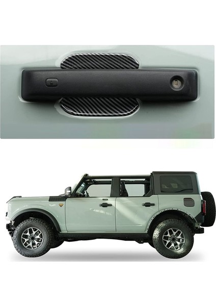 Ford Bronco 2021 2022 2023 Için Araba Dış Kapı Kasesi Kapağı Kaplama Döşeme Koruyucu Aksesuarları (Yurt Dışından) fırsatları