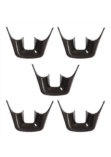 Toyota Fortuner Için 5x Direksiyon Simidi Kapağı Döşeme 2016-2022 Direksiyon Simidi Paneli Koruma Aksesuarları Abs Karbon Fiber (Yurt Dışından)