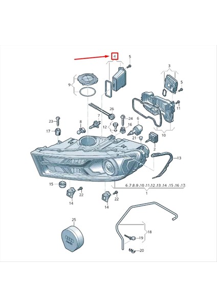 2pcs Araba Xenon Far Gündüz Koşu Işık LED Tahtaları E243951 4M0941475 Audi Q7 2017-2019 Angel Eyes Drl Chip (Yurt Dışından) fiyatları