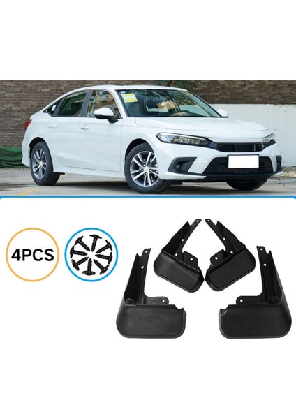 4pcs Honda Civic Için Araba Çamur Fleps 11TH 2022 Çamurluklar Sıçrama Muhafızları Çamurluk (Yurt Dışından) fiyatları