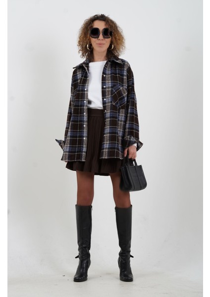 Kahve Mavi Ekoseli Oduncu Gömlek fiyatları