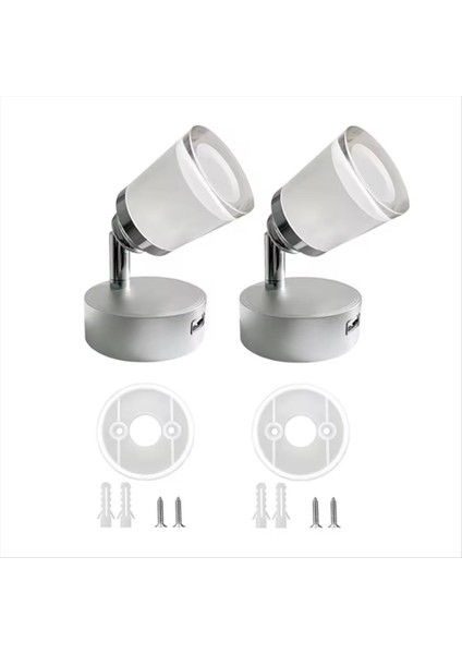 USB LED Rv Okuma Hafif Spot Yatakta Lamba Araba Rv Karavan Iç Duvar Sconce 12-24V 3W Iç Aydınlatma (Yurt Dışından)