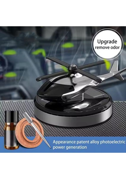 Araba Hava Sınıfı Güneş Helikopter Dekorasyon Alaşım Pervane Dönen Otomatik Aromalı Parfüm Difüzör (Yurt Dışından) modelleri
