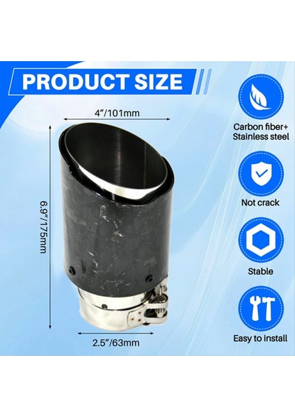 Araç Dövme Deseni Egzoz Uçu 63-101MM Evrensel Araba Egzersiz Borusu Modifikasyonu Kuyruk Klipsli Kuyruk Borusu (Yurt Dışından) fiyatları