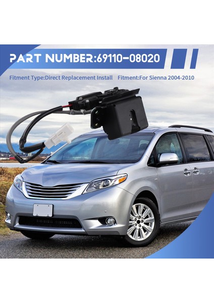 Toyota Sıenna 2004-2010 Için Araba Arka Gövde Kapağı Mandal Bagat Kapağı Bagaj Kapağı Aktüatörü 69110-08020 (Yurt Dışından) indirimleri