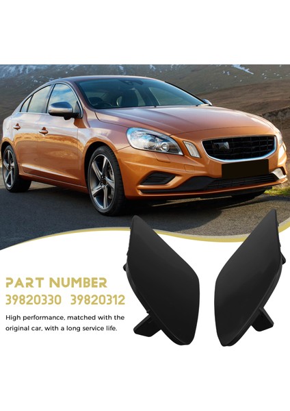 Ön Tampon Far Far Far Yıkayıcı Nozul Jet Sprey Kapak Kapakları Volvo S60 V60 2014-2016 39820312 39820330 (Yurt Dışından) fırsatları