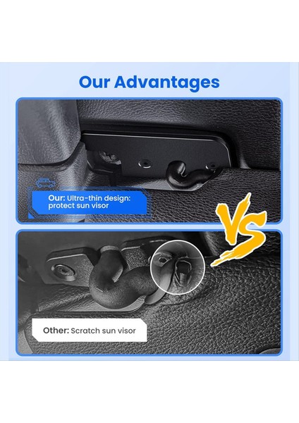 Sun Visor Onarım Kiti Sun Visor Klipleri Jeep Wrangler Jk 2018/WRANGLER 2018-2023/GLADYATÖR 2020-2023 (Yurt Dışından) modelleri