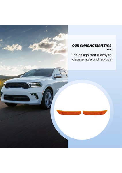 Ön Sol+Sağ Tampon Yan Işaretleyici Işık Lambası Dodge Durango Için Çamurluk Reflektörü 2021-2023 68476819AA 68476818AA (Yurt Dışından) modelleri