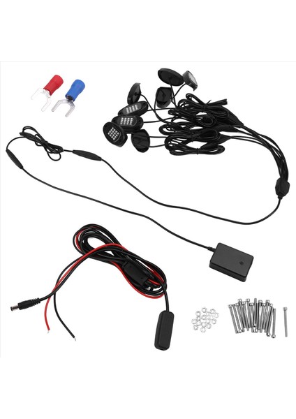 Araba 8 Pods Rgb LED Kaya Işıkları Kiti Bluetooth Uygulama Kontrolü ile Kamyon Atv Utv Suv (Yurt Dışından)