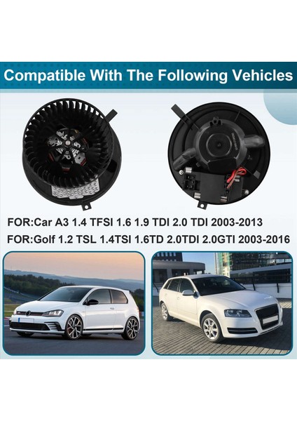 1K2820015A Araç Blower Motor Isıtıcı Üfleyici Vw Golf Audi A3 3C2820015D 3C2820015E 3C2820015F (Yurt Dışından) fırsatları