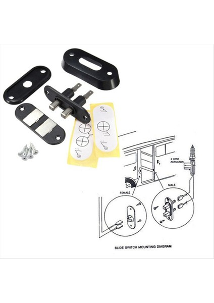 3pcs Siyah Sürgülü Kapı Iletişim Anahtarı Araba Van Alarm Merkezi Kilitleme Vw T4 Ford (Yurt Dışından) modelleri
