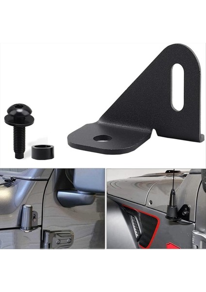 Araba Sol Side Hood Anten Radyo Montaj Braket Tutucu Jeep Gladiator Jt Wrangler Jl Jlu 2018 2019 2020 2021 2022 (Yurt Dışından) modelleri