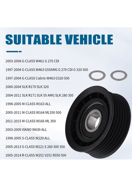 Avukat Kasnağı Kılavuzu Mercedes Benz W461 W463 R170 R171 W164 W166 0002020919 (Yurt Dışından) fırsatları