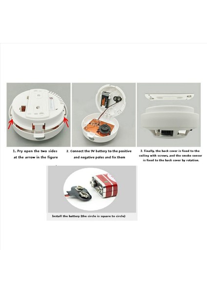 4x Sıcak Duman Yangına Duyarlı Dedektör Bağımsız Duman Dedektörü Ev Yangın Duman Dedektörü (Yurt Dışından) indirimleri