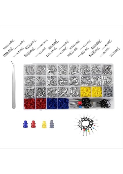 944PCS Pin Konektörü Kiti Araç Elektrik Tel Konektörleri Terminal Pimleri 21 Tip Yalıtımlı Fiş 1/1 5/1 8/2 2/2 8/3 5mm (Yurt Dışından)