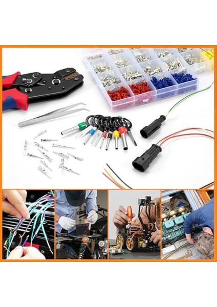 944PCS Pin Konektörü Kiti Araç Elektrik Tel Konektörleri Terminal Pimleri 21 Tip Yalıtımlı Fiş 1/1 5/1 8/2 2/2 8/3 5mm (Yurt Dışından) fiyatları