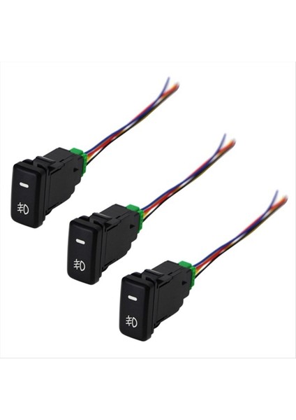 3pcs Otomatik Retrofit Switch Su Geçirmez Toyota Lexus Beyaz Işık Için 4 Hat Sis Lambası Anahtarı (Yurt Dışından)