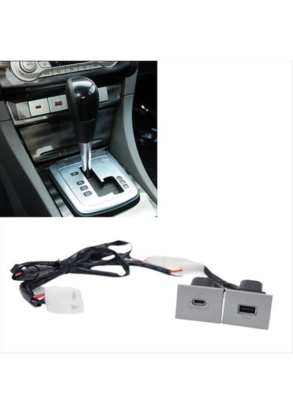 Araba Qc3 0+Pd Hızlı Şarj Cihazı Soketi 12V/24V USB Şarj Edinme Güç Adaptörü Ford Focus 2005-2015 (Yurt Dışından)