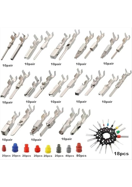 500PCS Konnektör Terminal Pimi Tel Kablo Demeti Pinleri Otomotiv Otomatik Araç Elektrik Konektör Pinleri Motosiklet Atv 1-3 5 mm (Yurt Dışından) fiyatları