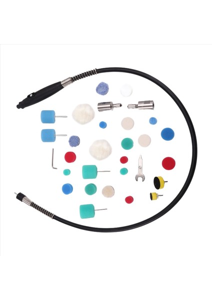 31PCS Mini Parlatma Parlatma Pedleri Mini Detay Parlatıcı Pedleri 1 Esnek Şaft Ekli Mini Cila Aleti (Yurt Dışından) modelleri