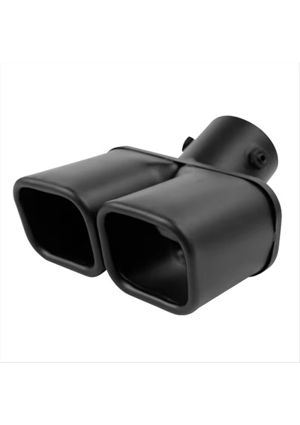Giriş 63MM Çift Çıkış Araç Egzoz Tip Paslanmaz Çelik Siyah Egzoz Uçları Susturucu Kuyruk Çift Boru Tüp Tip (Yurt Dışından)