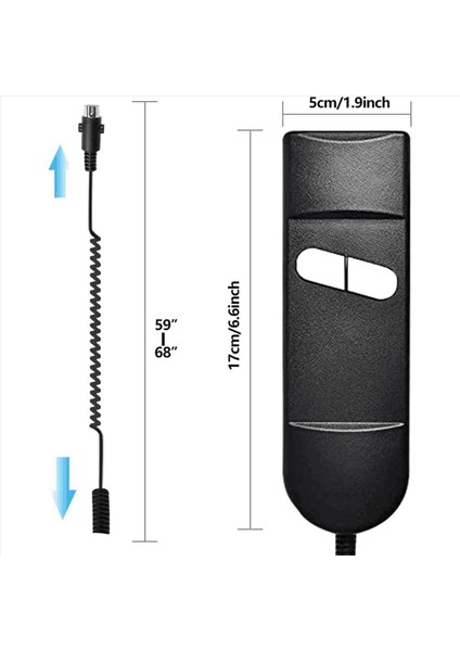 4x Asansör Sandalye Uzaktan Değiştirme 5 Pin 2 Düğme Güç Rekliner Uzak Yedek Parçaları Okin Limoss Pride Düz (Yurt Dışından) fırsatları
