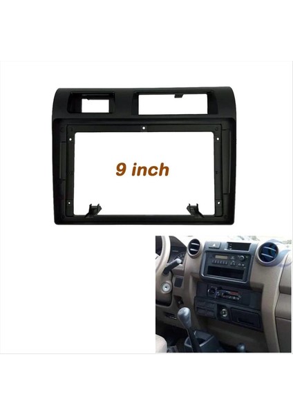 2 Din 9 Inç Araba Radyo Kurulumu DVD Gps Mp5 Toyota Land Cruiser Pickup Için Plastik Fasya Düzlem Çerçevesi 2014+ Dash Kit (Yurt Dışından) modelleri