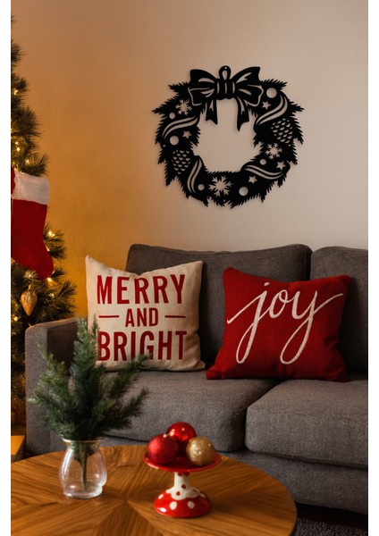 Yılbaşı Kapı Süsü 30 cm Metal Kutlama Dekorasyonu, Yıllarca Kullanılabilir