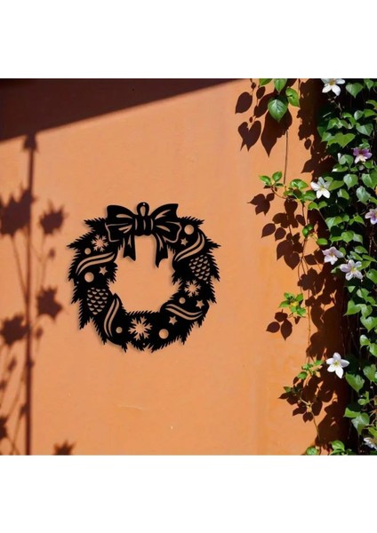 Yılbaşı Kapı Süsü 30 cm Metal Kutlama Dekorasyonu, Yıllarca Kullanılabilir