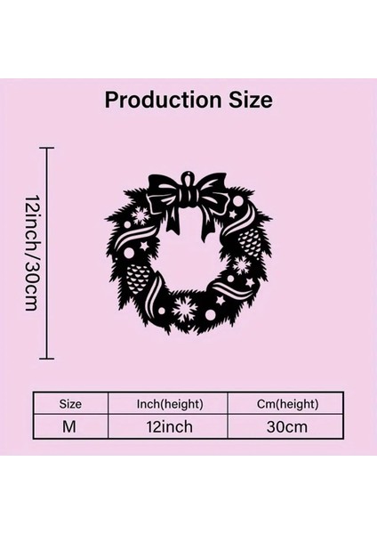 Yılbaşı Kapı Süsü 30 cm Metal Kutlama Dekorasyonu, Yıllarca Kullanılabilir