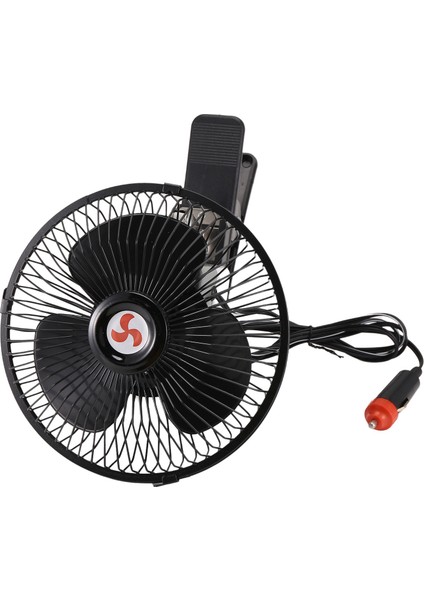 12V Taşınabilir Araç Otomatik Elektrikli Araba Fan Salınan Araba Soğutma Fanı Çakma ile Düşük Gürültü 6 Inç (Yurt Dışından)
