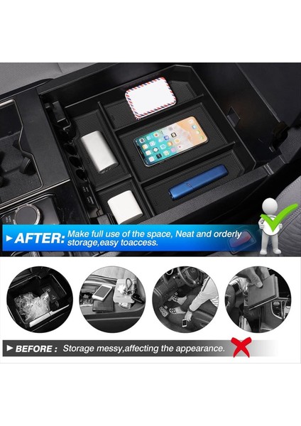Toyota Tundra 2022-2025 Kol Dayama Depolama Kutusu Aksesuarları Için Merkez Konsol Organizatör Gösterge Panosu Organizatör Tepsisi (Yurt Dışından) modelleri