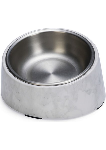 Xmpdby Beeztees Dbl Kedi Mama Su Kabı, Paslanmaz Çelik, Beyaz Mermer Görünümlü, 14,5x3,3x7,6cm, 160ML fiyatları