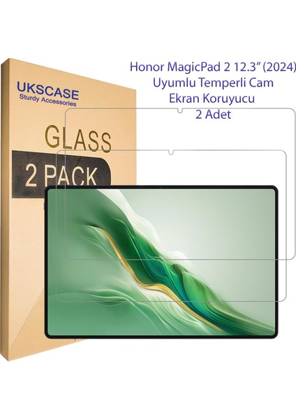 Honor Magicpad 2 12.3'' (2024) Uyumlu Temperli Cam Ekran Koruyucu 2 Adet