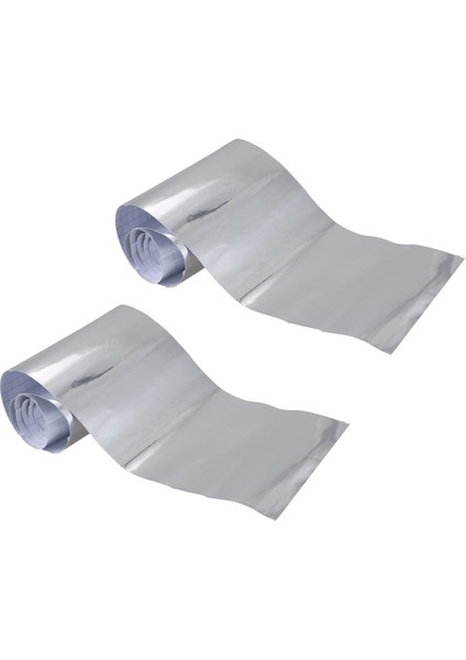 2x Krom Ayna Vinil Film Sargısı Çıkartma Çıkartma Uzanabilir Yansıtıcı 152X20CM Gümüş (Yurt Dışından)
