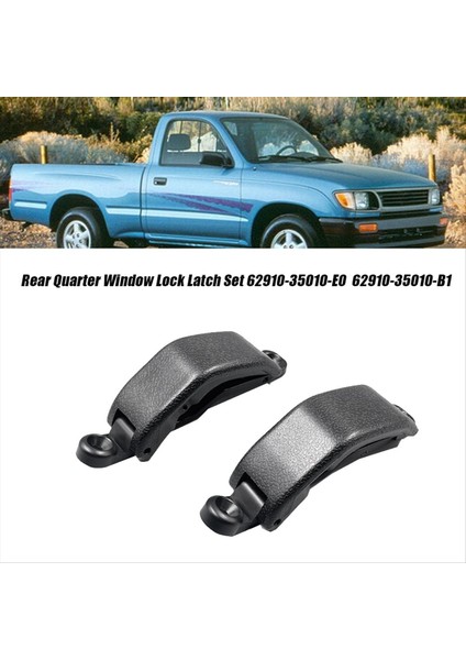 2pcs Araba Arka Çeyrek Pencere Kilit Mandal Seti 62910-35010-E0 Toyota Tacoma Için 1995-2001 Hilux 97-06 62910-35020-B0 Siyah (Yurt Dışından) modelleri
